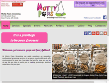 Tablet Screenshot of muttypawsgrooming.com